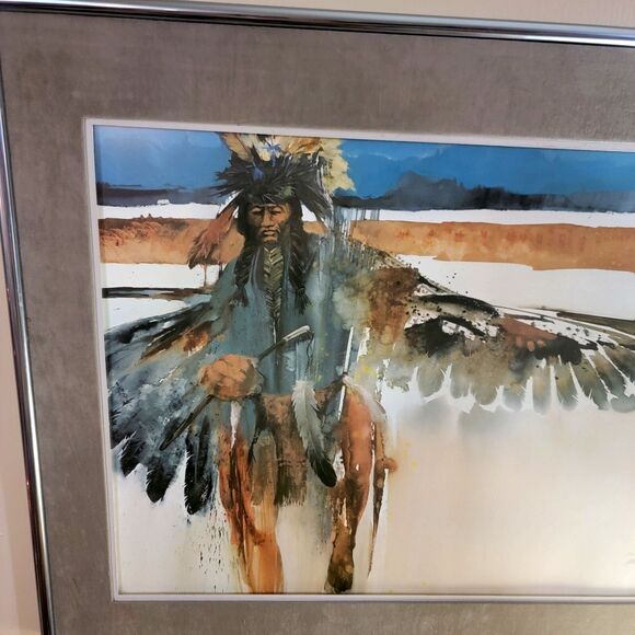 Morten Solberg original art One With Earth & Sky Native American signed numbered - Picture 2 of 16